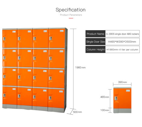 Four-Tier-Plastic-Lockers-specifications