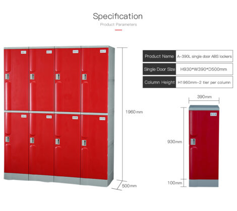 Two-Tier-Plastic-Lockers-specifications
